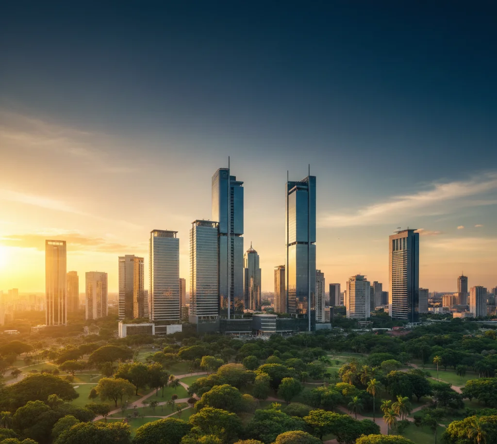 Panorama moderno de Asunción Paraguay para inversores internacionales y nómadas digitales que buscan residencia fiscal.